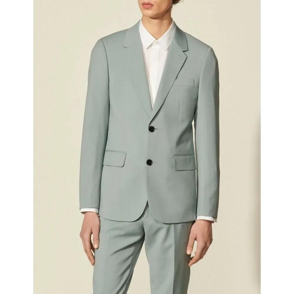Sandro Paris Light Blue Tailored Blazer – Size 46EU NEW NWT